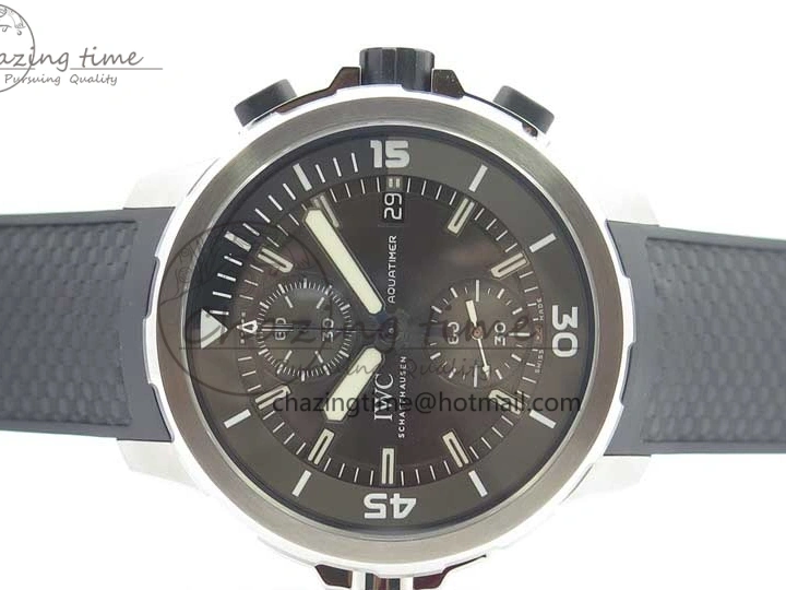 MIROTIME 0110 Aquatimer Chrono IW376803 V6F 1:1 Best Edition Gray Dial on Rubber Strap A FlexibleFit 7153